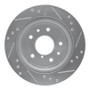 R1 86-91 Mazda RX-7 Rear Left Drilled & Slotted Silver Brake Rotor