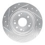 R1 01-03 Acura CL Rear Right Drilled & Slotted Silver Brake Rotor