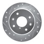 R1 86-88 Mazda RX-7 Rear Left Drilled & Slotted Silver Brake Rotor