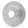 R1 86-88 Mazda RX-7 Rear Left Drilled & Slotted Silver Brake Rotor