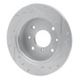 R1 86-88 Mazda RX-7 Rear Left Drilled & Slotted Silver Brake Rotor