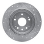 R1 01-03 Acura CL Rear Left Drilled & Slotted Silver Brake Rotor