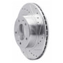 R1 86-91 Mazda RX-7 Front Right Drilled & Slotted Silver Brake Rotor