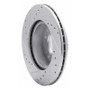 R1 86-91 Mazda RX-7 Front Right Drilled & Slotted Silver Brake Rotor