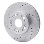 R1 90-90 Lexus LS400 Front Left Drilled & Slotted Silver Brake Rotor