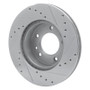 R1 86-91 Mazda RX-7 Front Left Drilled & Slotted Silver Brake Rotor