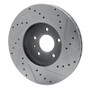 R1 09-11 Cadillac STS Front Left Drilled & Slotted Silver Brake Rotor