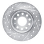 R1 17-25 Audi Q2 (Mexico) Rear Right Drilled & Slotted Silver Brake Rotor