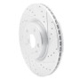 R1 08-17 Cadillac CTS Front Right Drilled & Slotted Silver Brake Rotor