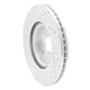 R1 08-17 Cadillac CTS Front Right Drilled & Slotted Silver Brake Rotor