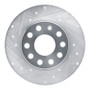 R1 17-25 Audi Q2 (Mexico) Rear Left Drilled & Slotted Silver Brake Rotor