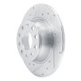 R1 17-25 Audi Q2 (Mexico) Rear Left Drilled & Slotted Silver Brake Rotor