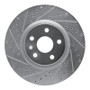 R1 08-17 Cadillac CTS Front Left Drilled & Slotted Silver Brake Rotor