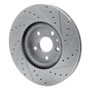 R1 08-17 Cadillac CTS Front Left Drilled & Slotted Silver Brake Rotor