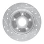 R1 96-98 Acura TL Rear Right Drilled & Slotted Silver Brake Rotor