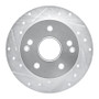 R1 96-98 Acura TL Rear Left Drilled & Slotted Silver Brake Rotor