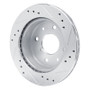 R1 84-85 Mazda RX-7 Rear Left Drilled & Slotted Silver Brake Rotor