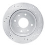 R1 84-85 Mazda RX-7 Rear Left Drilled & Slotted Silver Brake Rotor