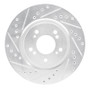 R1 97-05 Acura NSX Front Right Drilled & Slotted Silver Brake Rotor
