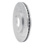 R1 97-05 Acura NSX Front Right Drilled & Slotted Silver Brake Rotor