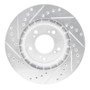 R1 97-05 Acura NSX Front Right Drilled & Slotted Silver Brake Rotor