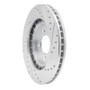R1 97-05 Acura NSX Front Left Drilled & Slotted Silver Brake Rotor