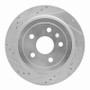 R1 08-19 Cadillac CTS Rear Left Drilled & Slotted Silver Brake Rotor