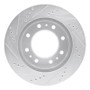 R1 06-11 Cadillac DTS Front Right Drilled & Slotted Silver Brake Rotor