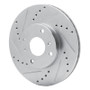 R1 98-99 Acura CL Front Left Drilled & Slotted Silver Brake Rotor