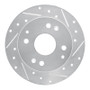 R1 95-98 Acura TL Rear Right Drilled & Slotted Silver Brake Rotor