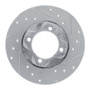 R1 81-85 Mazda GLC Front Right Drilled & Slotted Silver Brake Rotor