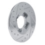 R1 81-85 Mazda GLC Front Right Drilled & Slotted Silver Brake Rotor