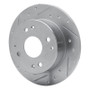 R1 95-98 Acura TL Rear Left Drilled & Slotted Silver Brake Rotor
