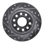 R1 05-18 Audi Q3 (Mexico) Rear Left Drilled & Slotted Silver Brake Rotor