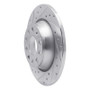 R1 05-18 Audi Q3 (Mexico) Rear Left Drilled & Slotted Silver Brake Rotor
