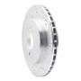 R1 05-11 Cadillac STS Rear Right Drilled & Slotted Silver Brake Rotor
