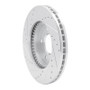R1 93-95 Acura Legend Front Right Drilled & Slotted Silver Brake Rotor