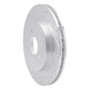 R1 05-11 Cadillac CTS Rear Left Drilled & Slotted Silver Brake Rotor