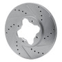 R1 92-98 Acura Vigor Front Right Drilled & Slotted Silver Brake Rotor