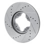 R1 92-98 Acura Vigor Front Right Drilled & Slotted Silver Brake Rotor