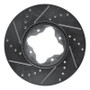 R1 92-98 Acura Vigor Front Right Drilled & Slotted Silver Brake Rotor