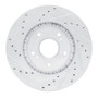 R1 91-96 Acura NSX Rear Right Drilled & Slotted Silver Brake Rotor