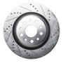 R1 17-24 Maserati LeVante Rear Right Drilled & Slotted Silver Brake Rotor