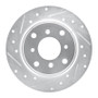 R1 87-90 Acura Legend Rear Left Drilled & Slotted Silver Brake Rotor