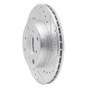 R1 86-87 Acura Legend Front Right Drilled & Slotted Silver Brake Rotor