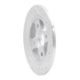 R1 86-89 Acura Integra Rear Left Drilled & Slotted Silver Brake Rotor