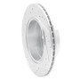 R1 01-01 Cadillac CATERA Rear Right Drilled & Slotted Silver Brake Rotor