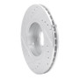 R1 98-04 Ford CONTOUR Front Right Drilled & Slotted Silver Brake Rotor