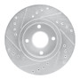 R1 98-04 Ford CONTOUR Front Right Drilled & Slotted Silver Brake Rotor