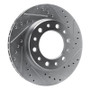 R1 76-89 Toyota Land Cruiser Front Right Drilled & Slotted Silver Brake Rotor
